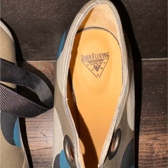 John Fluevog Women's Leather Heels - Black, Gray, Blue - Picture 3 of 6